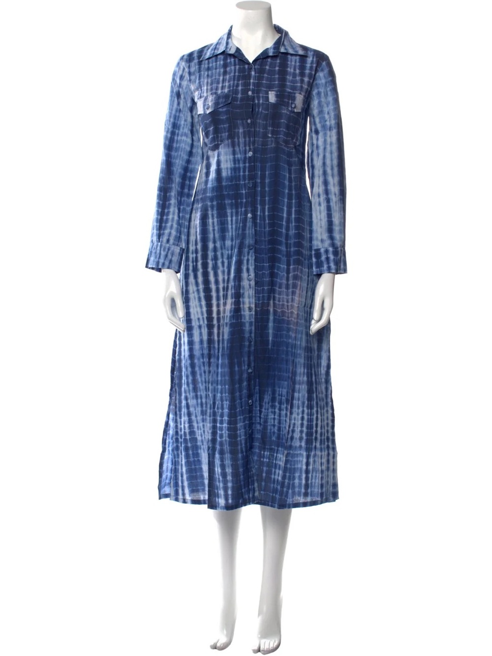 NWT Women’s Cynthia Cazort Collins Blue Tie Dye Long Dress - Size S
